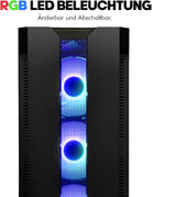 Zocker PC AMD Ryzen 7 5700X, GeForce RTX 5060 8GB, 32GB DDR4 RAM, 1TB SSD, Windows 11 Pro, WLAN, Gaming Tower PC