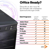 Office PC AMD Ryzen 7 8700G, Radeon 780M Grafik, 16GB DDR5 RAM, 500GB M.2 SSD, Windows 11 Pro, WLAN, leistungsstarker Desktop Computer für Büro & Homeoffice