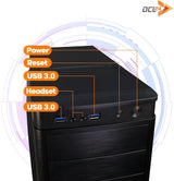 Office PC AMD Ryzen 3 3200G, 16GB DDR4 RAM, 500GB M.2 SSD, Windows 11 Pro, WLAN, leiser Desktop Computer für Büro, Homeoffice, Schule & Alltag