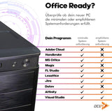 Office PC AMD Ryzen 3 3200G, 16GB DDR4 RAM, 500GB M.2 SSD, Windows 11 Pro, WLAN, leiser Desktop Computer für Büro, Homeoffice, Schule & Alltag