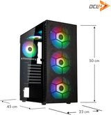 Gaming PC AMD Ryzen 5 5500, RTX3050 8GB - 500GB SSD,16GB RAM, Gamer PC mit 6x4.2 GHz, Spiele Computer schwarz mit RGB WLAN Zocker Rechner mit Windows 11 Pro