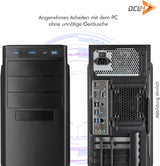 Office PC AMD Ryzen 3 3200G, 16GB DDR4 RAM, 500GB M.2 SSD, Windows 11 Pro, WLAN, leiser Desktop Computer für Büro, Homeoffice, Schule & Alltag