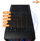 dcl24 Zocker PC, Intel Core i7-14700F, NVIDIA GeForce RTX 5060 8GB, 16GB DDR4 RAM, 1TB NVMe SSD, WLAN, Windows 11 Pro, Gaming Desktop Computer