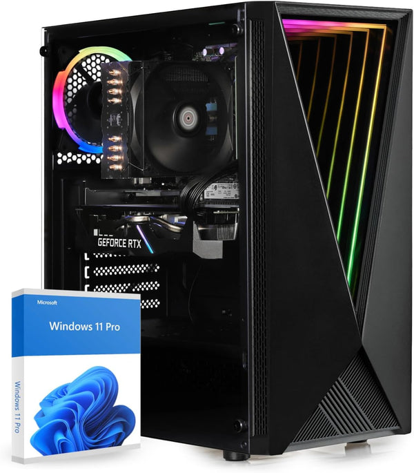 dcl24 Zocker PC, Intel Core i7-14700F, NVIDIA GeForce RTX 5060 8GB, 16GB DDR4 RAM, 1TB NVMe SSD, WLAN, Windows 11 Pro, Gaming Desktop Computer