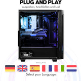Zocker PC AMD Ryzen 7 5700X, GeForce RTX 5060 8GB, 32GB DDR4 RAM, 1TB SSD, Windows 11 Pro, WLAN, Gaming Tower PC