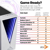 dcl24 Gaming PC Weiß, Intel Core i7-14700F, NVIDIA GeForce RTX 5060 Ti 8GB, 16GB DDR4, 1TB NVMe SSD, Windows 11 Pro, WLAN, Desktop Computer